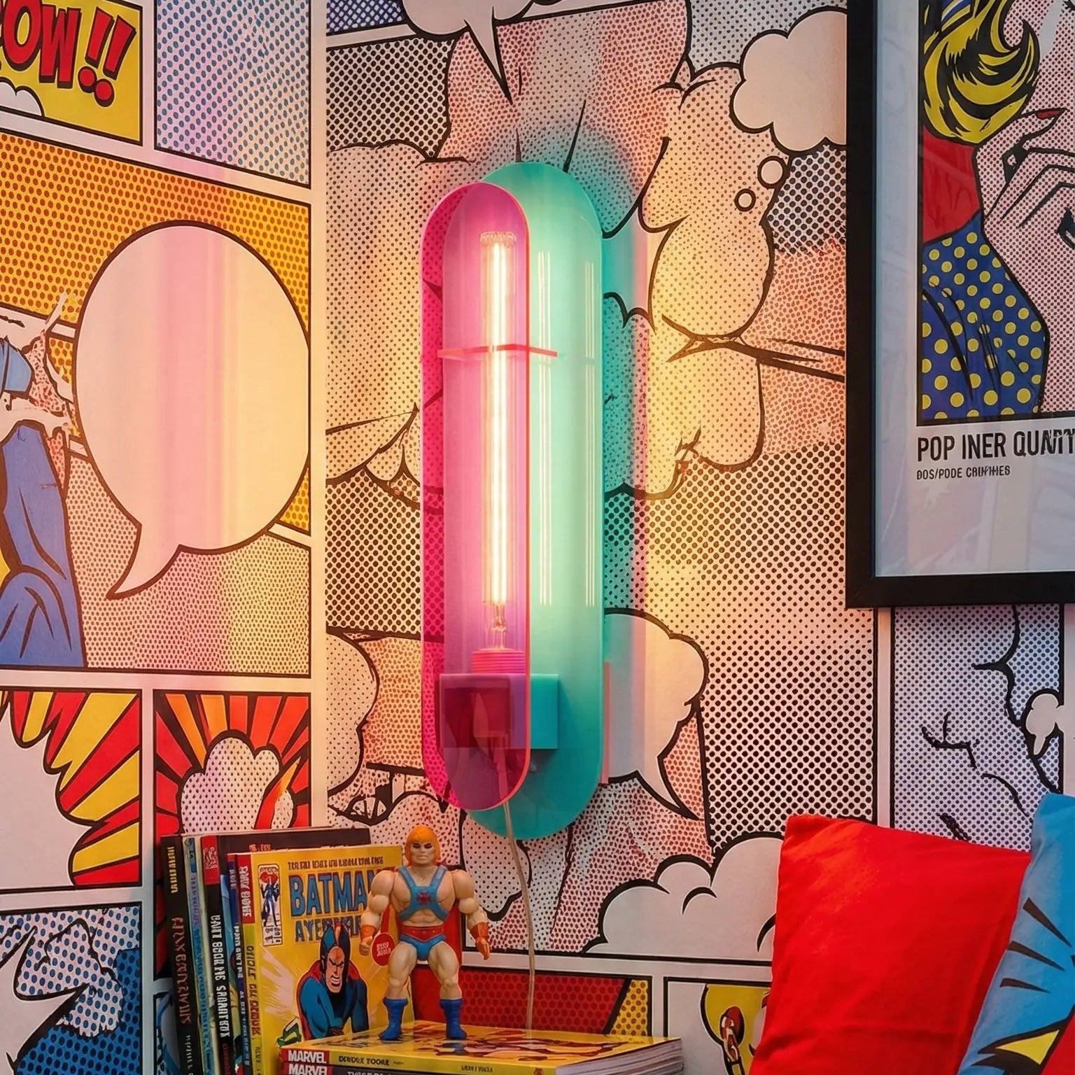 Applique Andy Violet / Turquoise - Elements Lighting