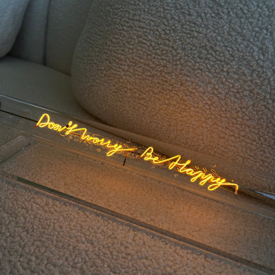 Ampoule décorative LED “Don't Worry Be Happy” – Message In The Tube - Elements Lighting