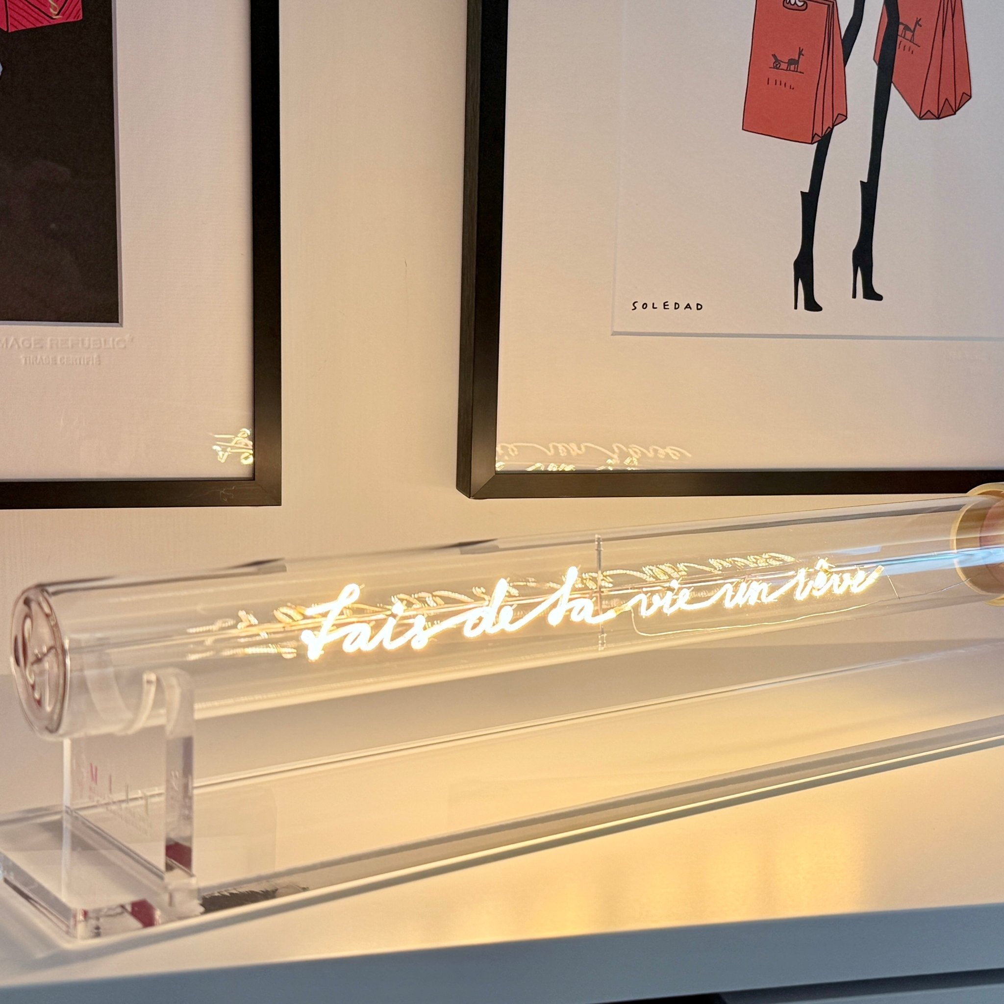 Tube lumineux - Fais de ta vie un rêve - Elements Lighting