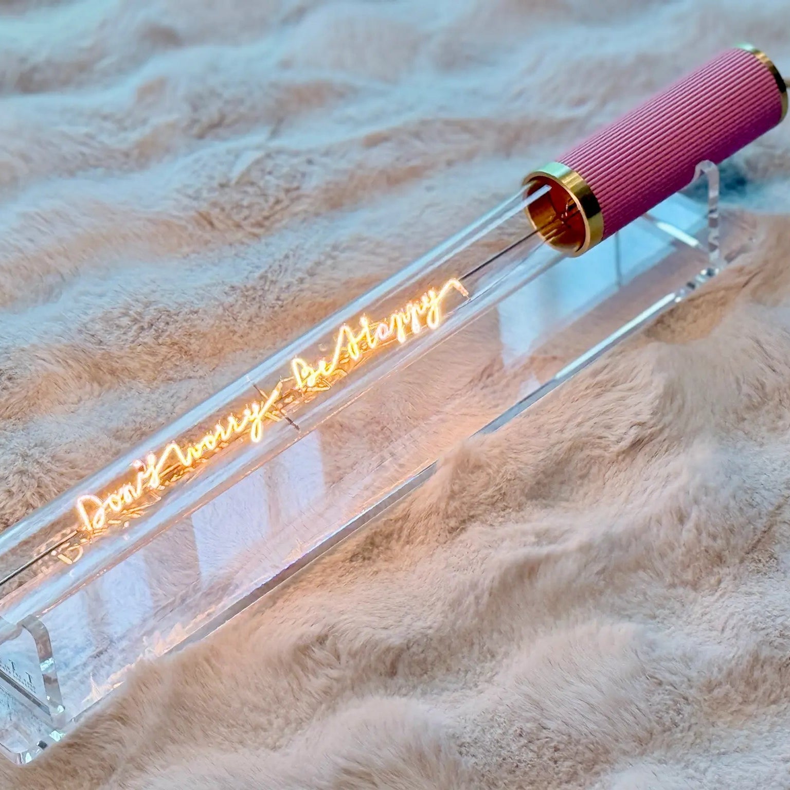 MITT - Support acrylique transparent et rose - Elements Lighting