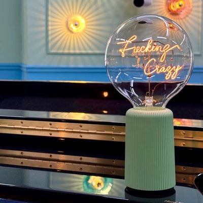 Ampoule décorative LED sans fil "Fucking Crazy" Message In The Bulb - Elements Lighting