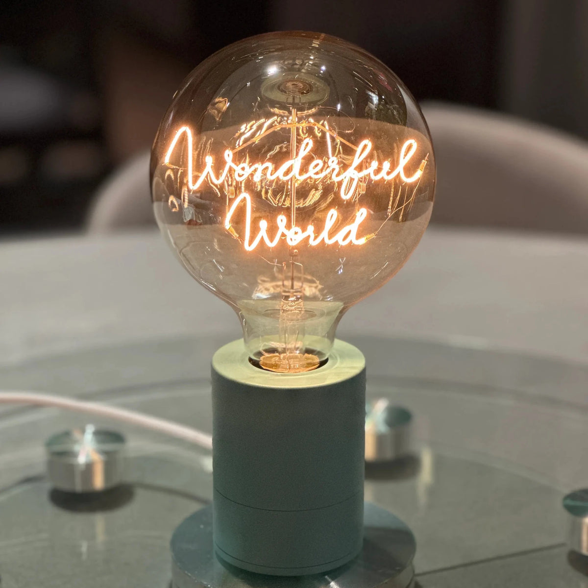 Ampoule décorative LED "Wonderful World" - Message In The Bulb - Elements Lighting