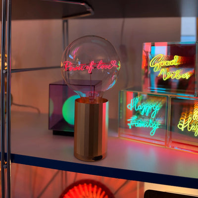 Ampoule décorative LED sans Fil "Power of love" - Message In The Bulb - Elements Lighting