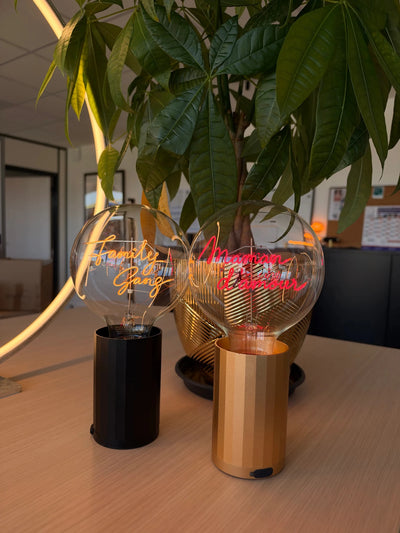 Ampoule décorative LED sans Fil "Maman D'amour" - Message In The Bulb - Elements Lighting
