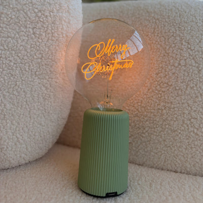 Ampoule décorative LED sans Fil "Merry Christmas" - Message In The Bulb - Elements Lighting