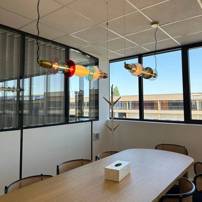 Léonor Suspension Horizontale Fumée - Elements Lighting