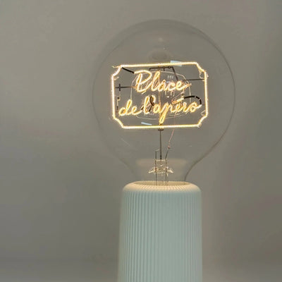 Ampoule décorative LED sans Fil "Place de L'apéro" - Message In The Bulb - Elements Lighting