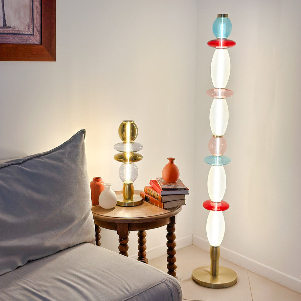 Léonor Lampe de table Doré Fumée