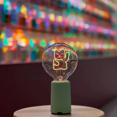 Ampoule décorative LED sans fil "Lucky Cat" - Message In The Bulb - Elements Lighting