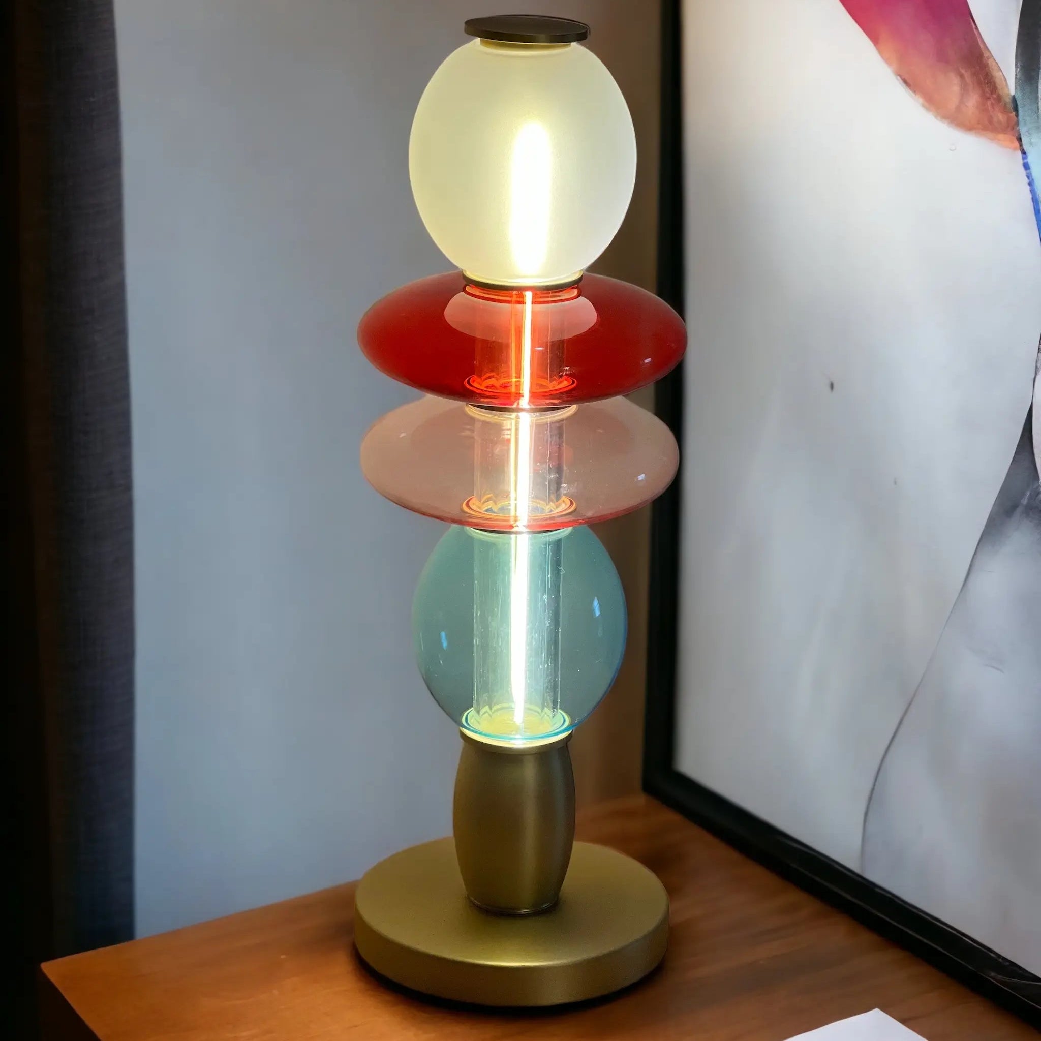 Léonor Lampe de table Rouge