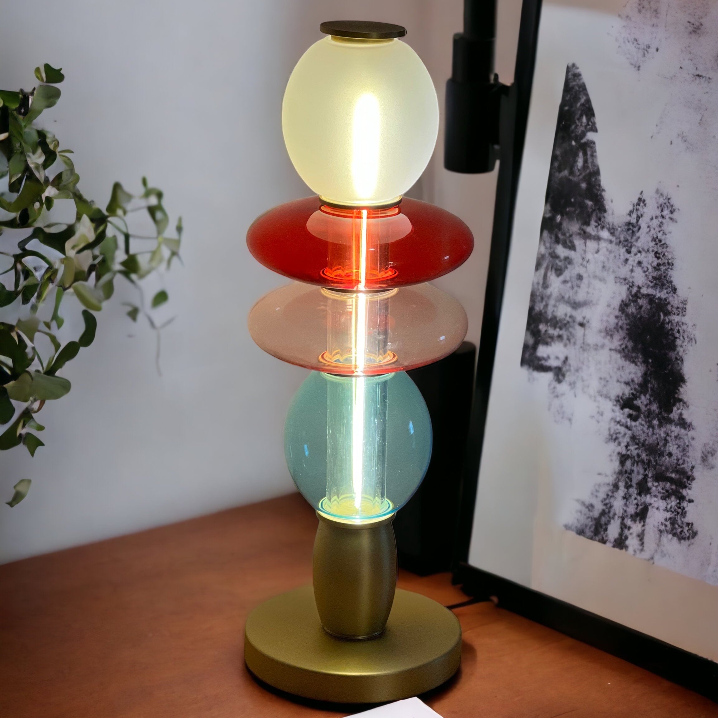 Léonor Lampe de table Rouge
