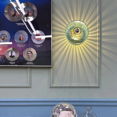 Applique Grace Aigue - Marine – Luminaire mural aux reflets bleus doux et apaisants - Elements Lighting