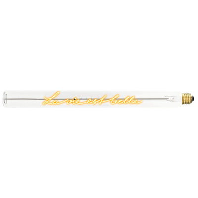 Ampoule décorative LED “La vie est belle” – Message In The Tube - Elements Lighting