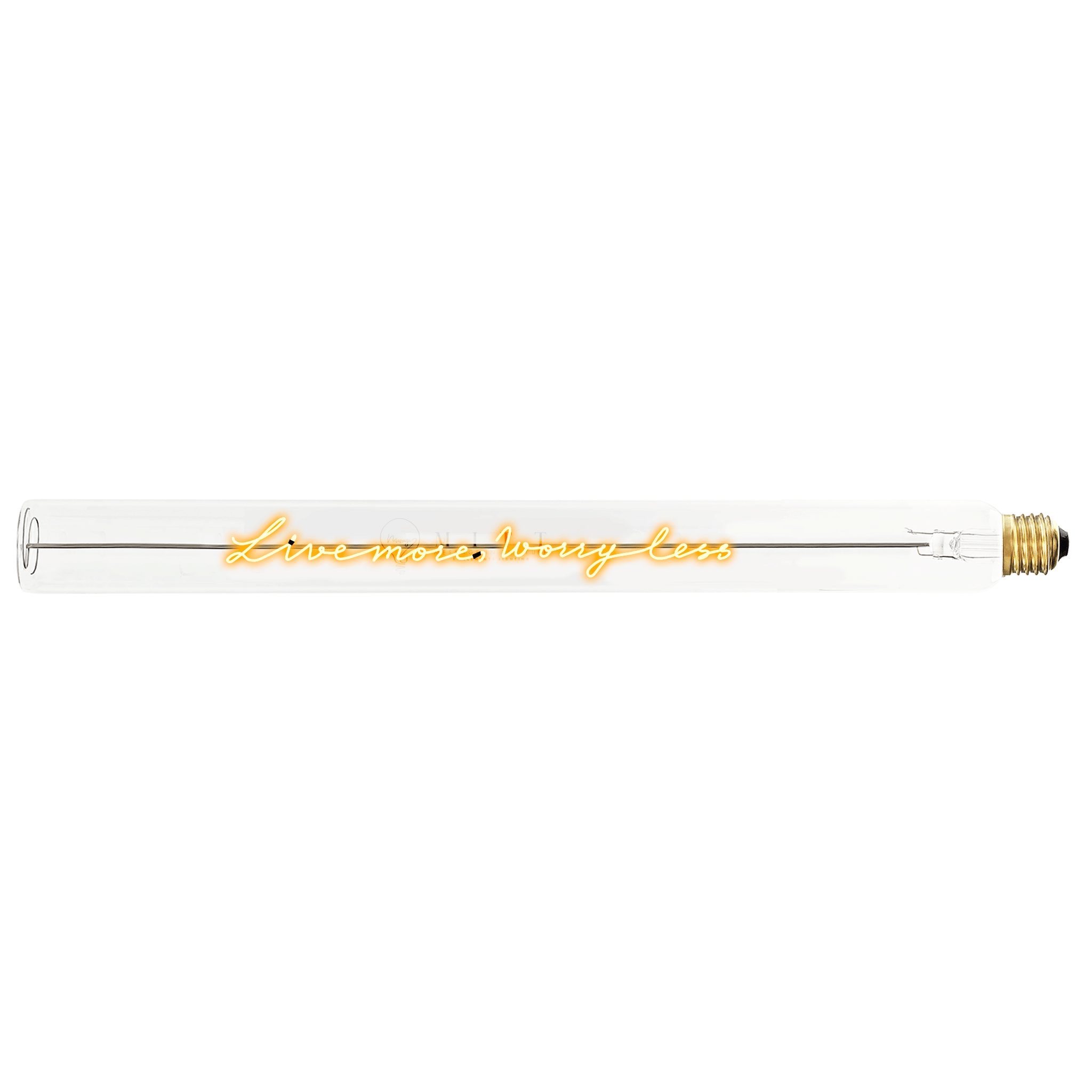 Ampoule décorative LED “Live more Worry less” – Message In The Tube - Elements Lighting