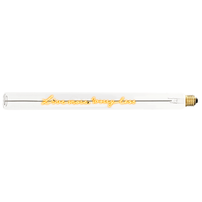 Ampoule décorative LED “Live more Worry less” – Message In The Tube - Elements Lighting