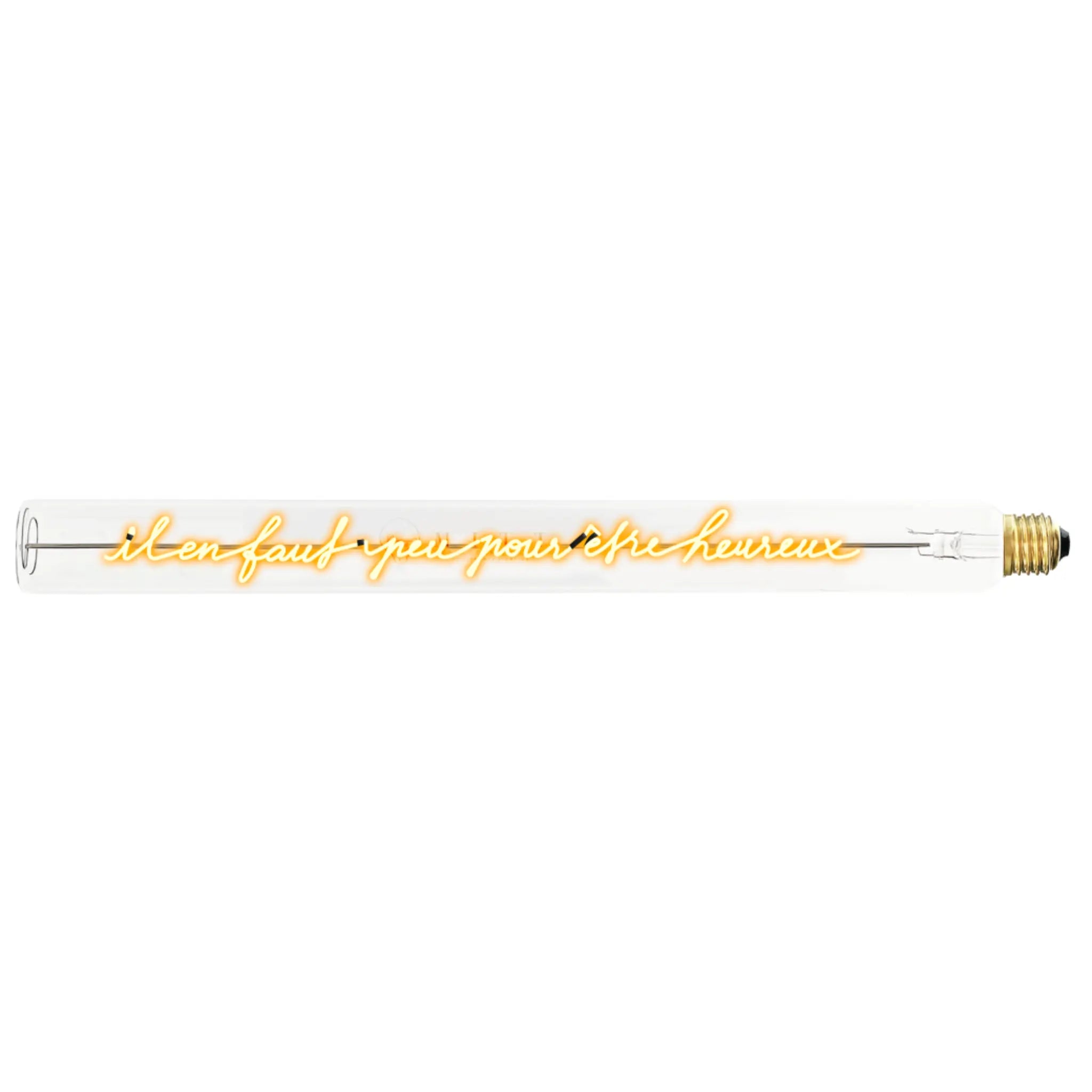 Ampoule décorative LED “Il en faut peu pour être heureux” – Message In The Tube - Elements Lighting
