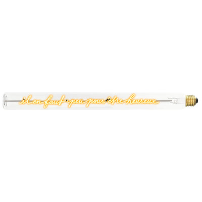 Ampoule décorative LED “Il en faut peu pour être heureux” – Message In The Tube - Elements Lighting