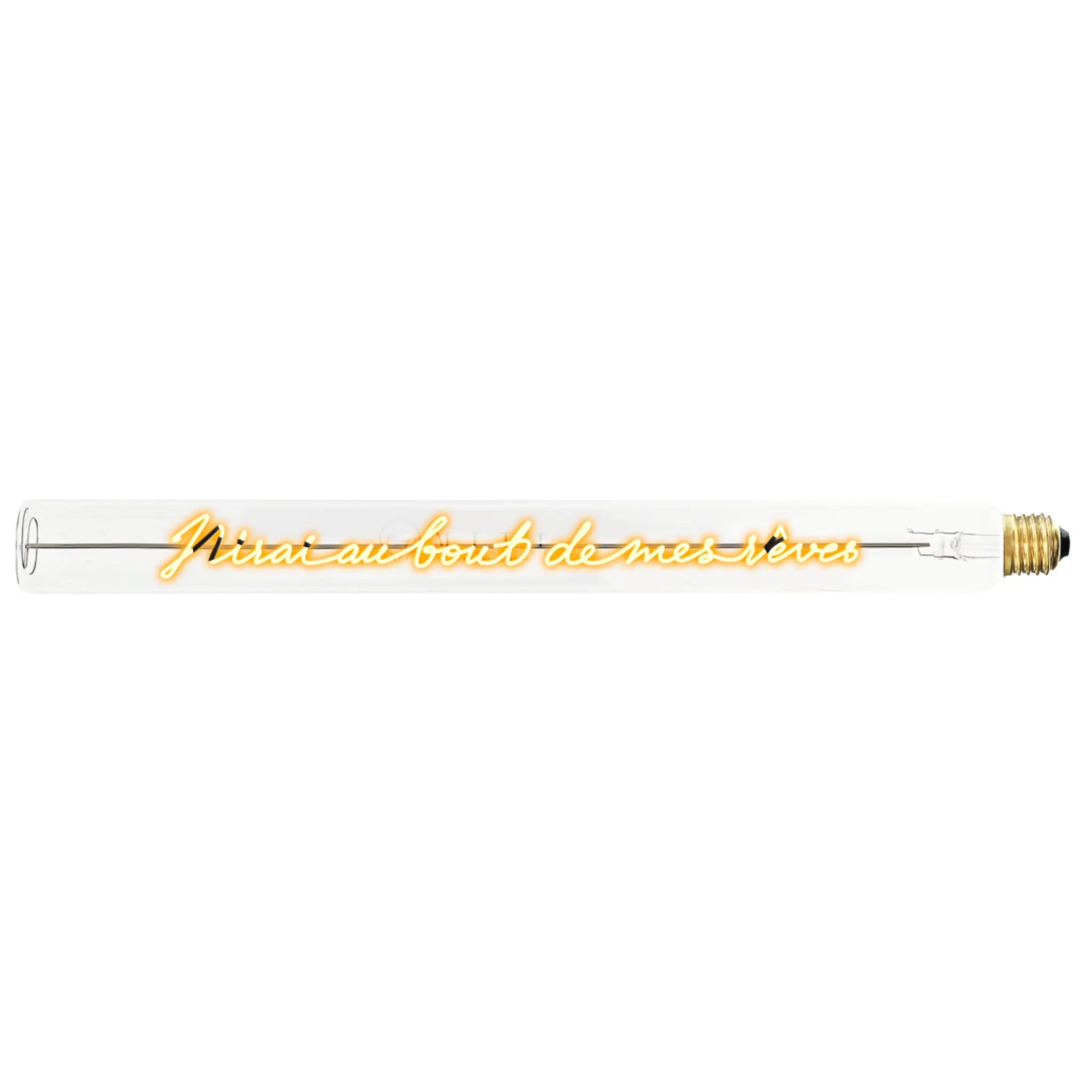 Ampoule décorative LED “J'irai au bout de mes rêves” – Message In The Tube - Elements Lighting