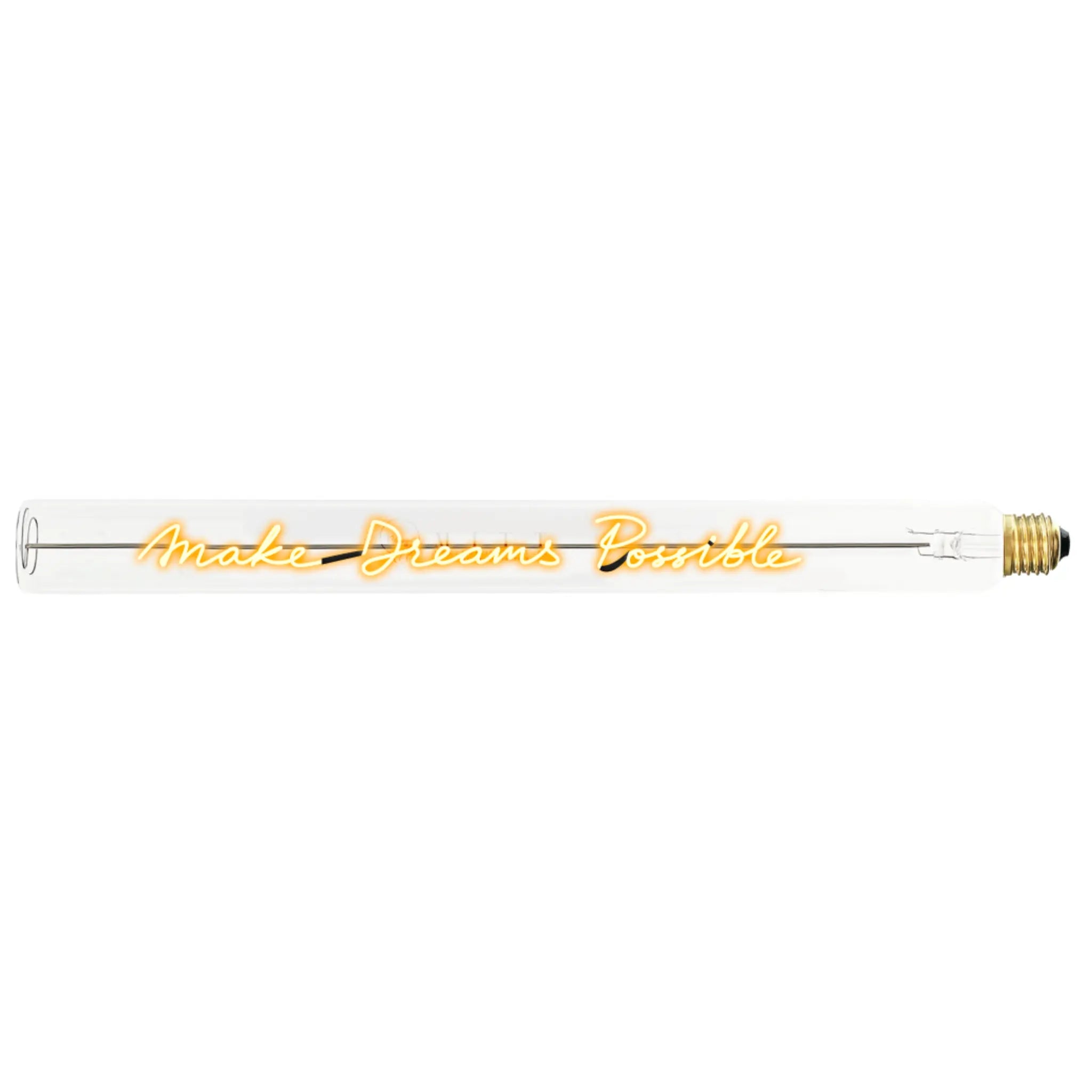 Ampoule décorative LED “Make dreams possible” – Message In The Tube - Elements Lighting