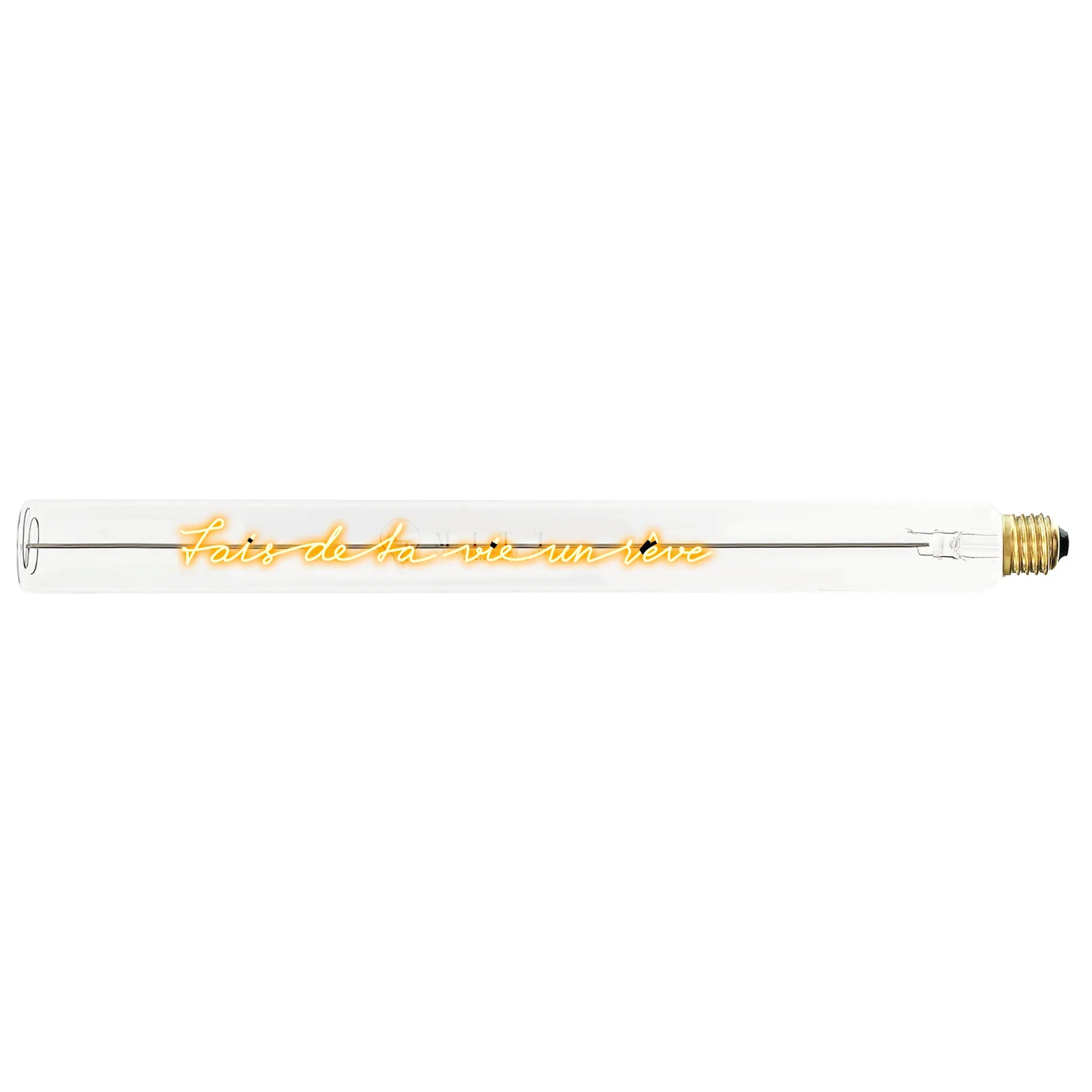 Ampoule décorative LED “Fais de ta vie un rêve” – Message In The Tube - Elements Lighting
