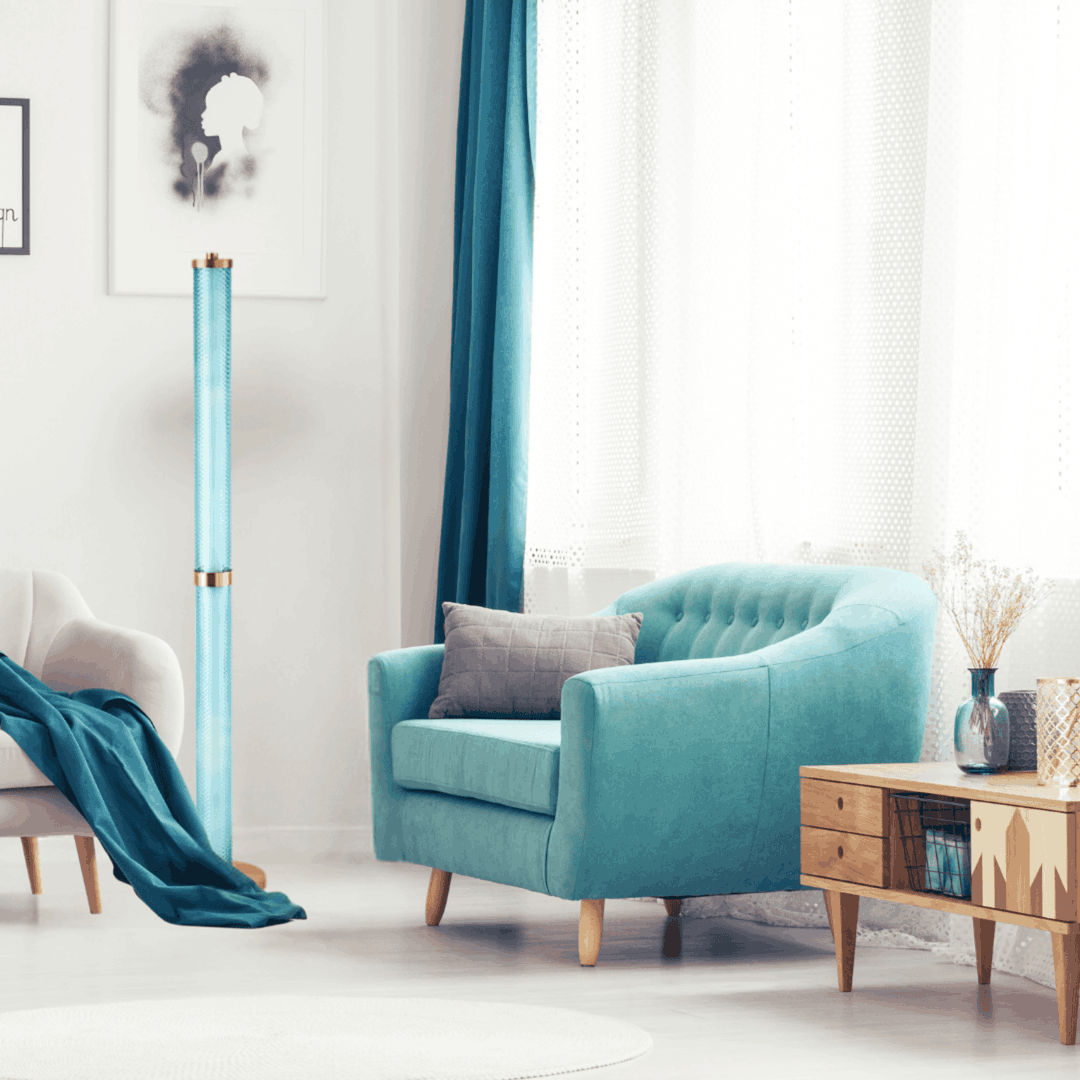 Tiffany Lampadaire Aigue Marine