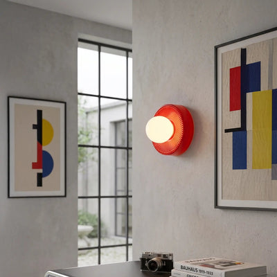 Alicia Ø22 cm Emerald Wall Light – Elegant opaque ceramic and glass wall light