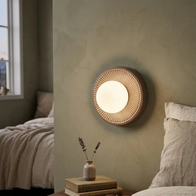 Alicia Ø22 cm Emerald Wall Light – Elegant opaque ceramic and glass wall light
